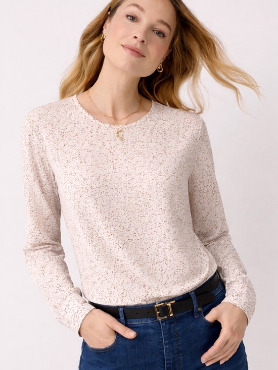 White House Black Market Tops - White House Black Market 100% Silk Cream Long-Sleeve Blouse Open Back Detail